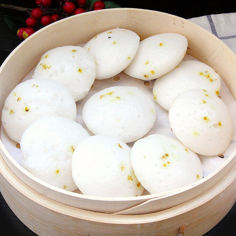 白糖桂花糕发糕传统手工速冻糕点糯米糕半成品早餐速冻食品米馒头