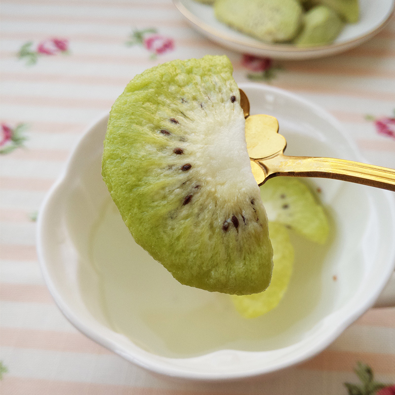 冻干猕猴桃片超酸泡水每袋约17kcal低脂肪热量较低零食不加糖果干