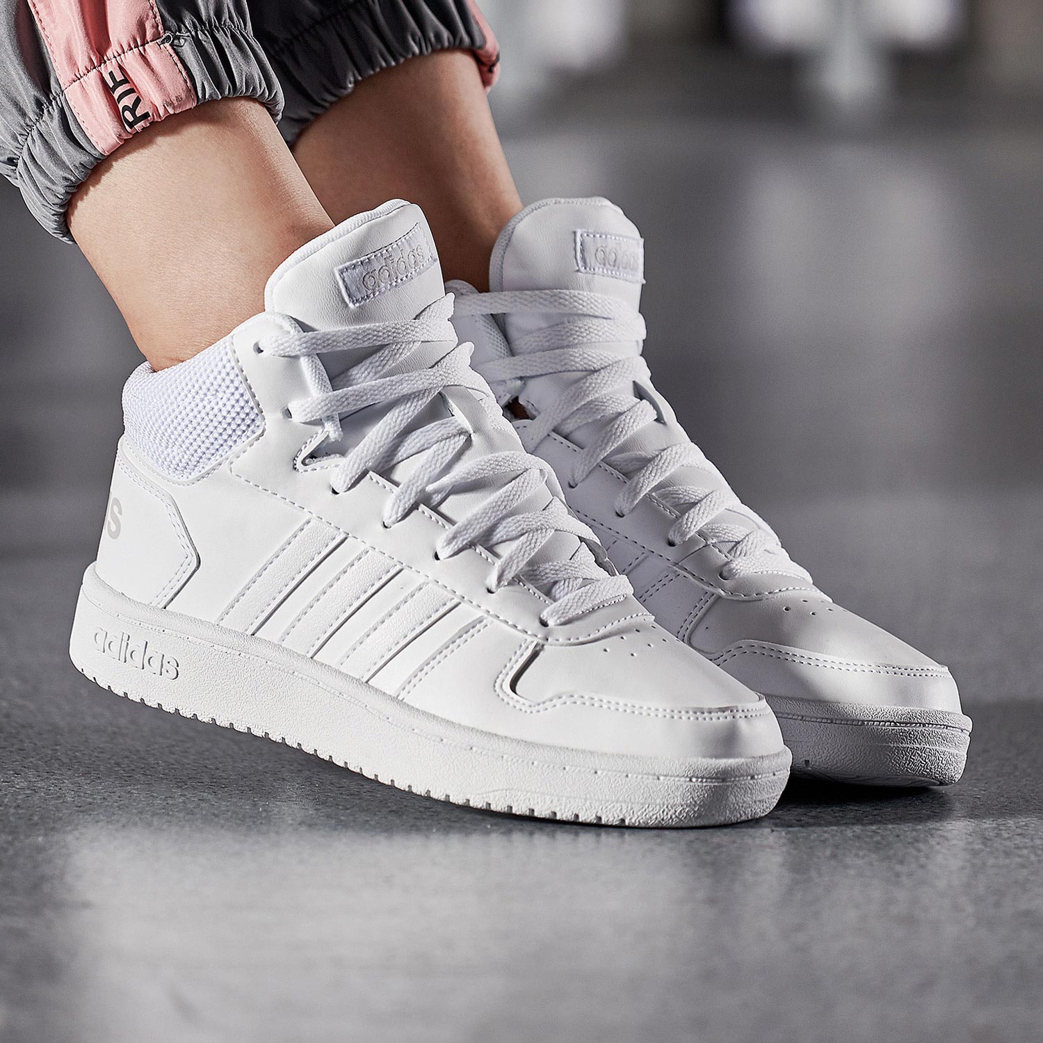 adidas阿迪达斯女鞋新款neo高帮运动鞋休闲鞋透气板鞋板鞋