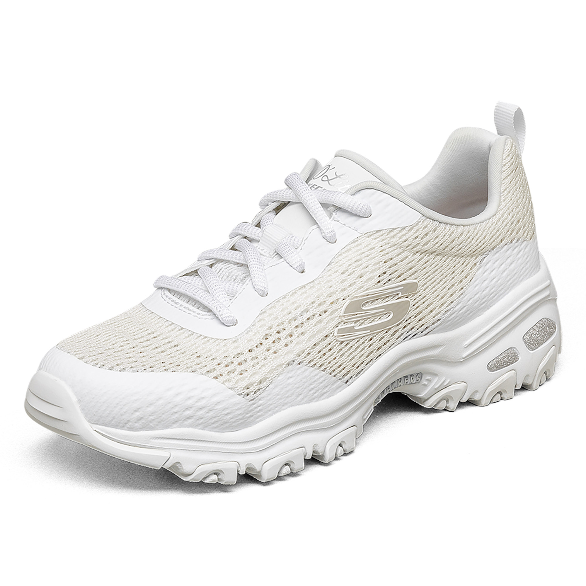 skechers斯凯奇女鞋时尚潮流丝带熊猫厚底老爹运动鞋66666196运动休闲