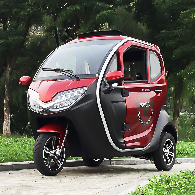 东威q3新能源电动三轮车国标上牌全封闭带篷代步电动三轮车