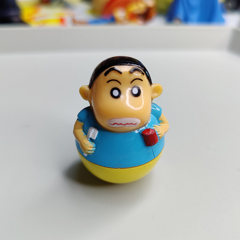 外贸散货蜡笔小新不倒翁人偶摆件阿呆正男蜡笔日常潮玩盲盒
