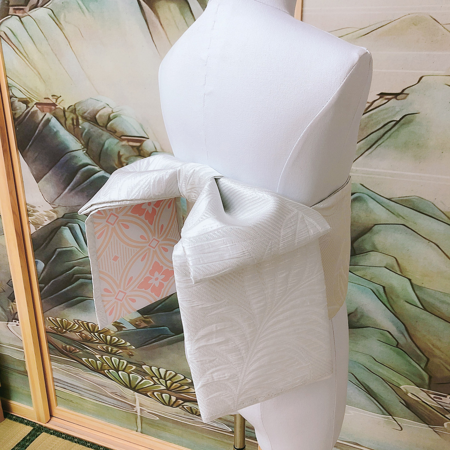 日本和服浴衣复古淡雅少女专用腰花腰封提花腰带