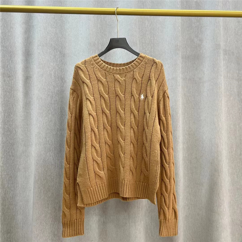 元货冬季成人rl粗麻麻花编织羊毛套头长袖毛衣