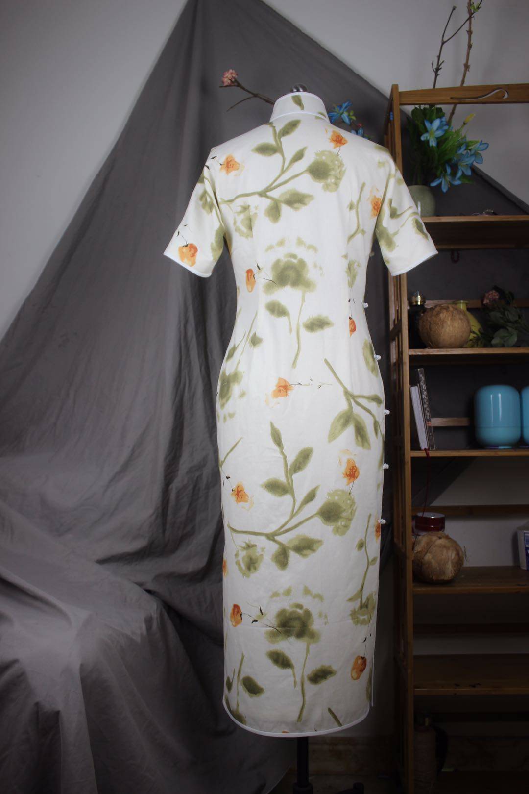 旗袍华笙新款全开开襟手工平裁传统民族风上海旗袍