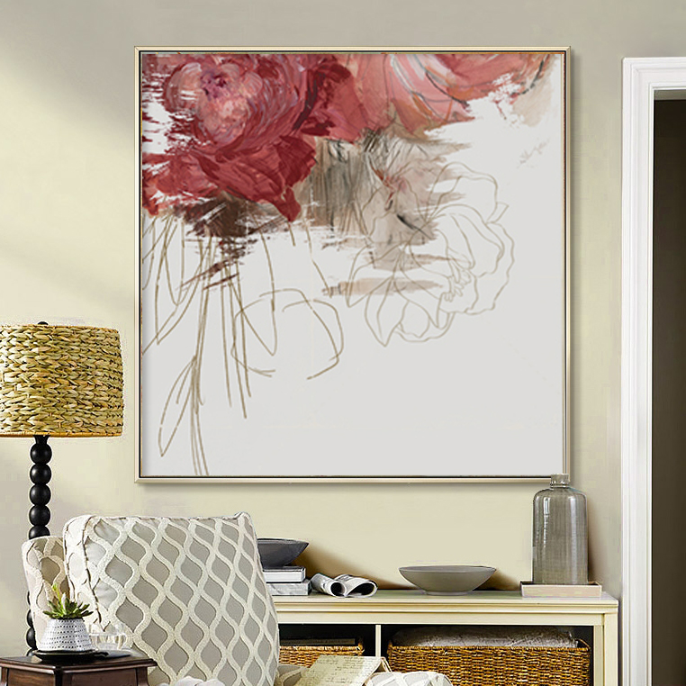 手绘抽象油画法式装饰画现代简约美式油画