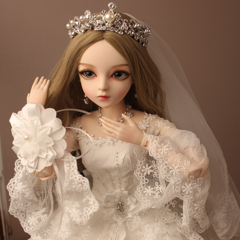 娃娃sd婚纱洋娃娃bjd手工改妆关节女孩情侣娃娃