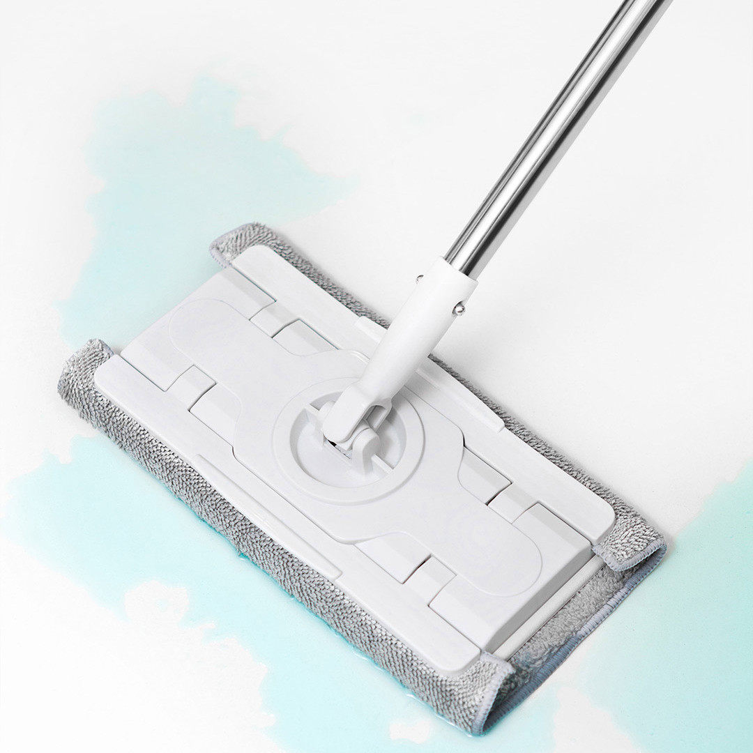 洁致夹布平板拖把干湿两用家用木地板瓷砖可伸缩平板拖把