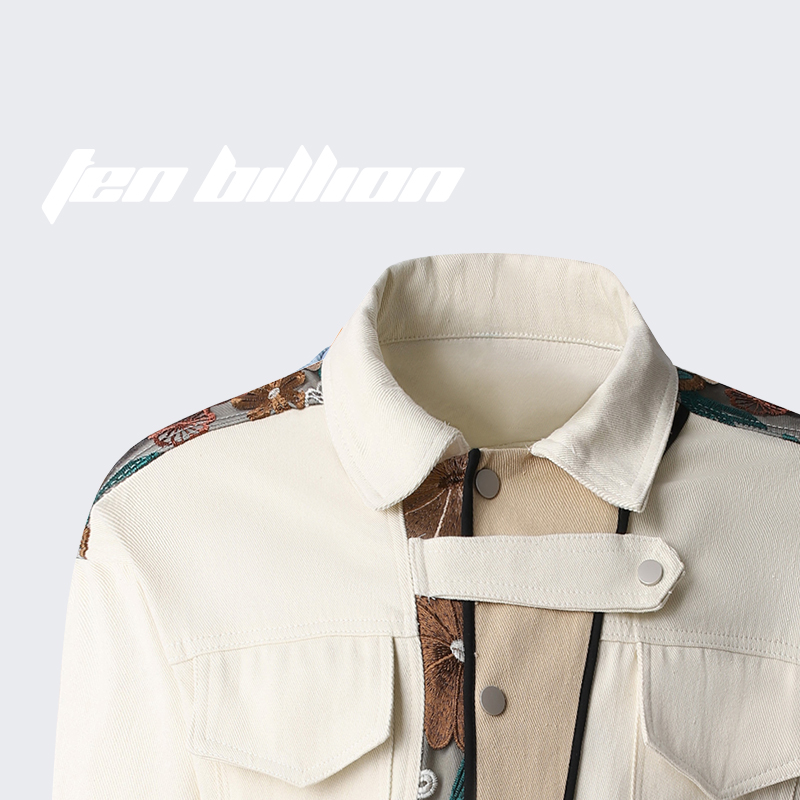 TEN BILLION 設計師品牌 国风并不难 春季翻领排扣国潮刺绣Jacket