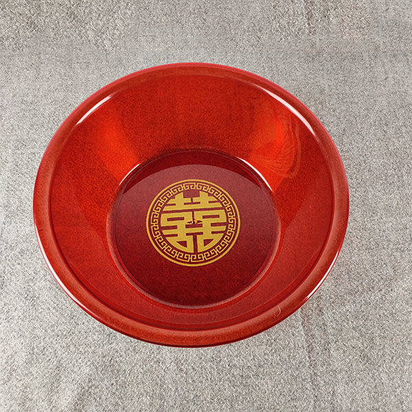 脸盆结婚婚庆喜盆大红红色喜字加厚塑料陪嫁脸盆