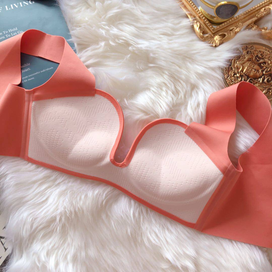 半球不空杯不勒钢圈内衣厚杯感棉秒变聚拢小胸文胸