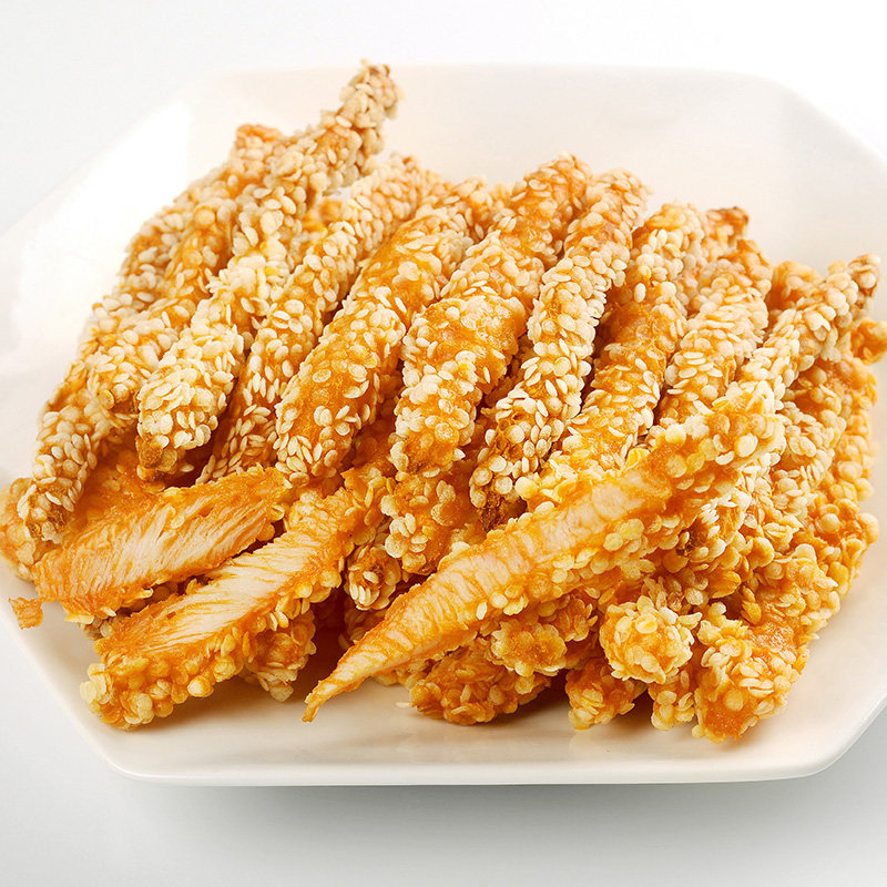 夏星 雪花排条1000g 无骨鸡柳雪花鸡柳 油炸半成品小吃鸡翅鸡米花