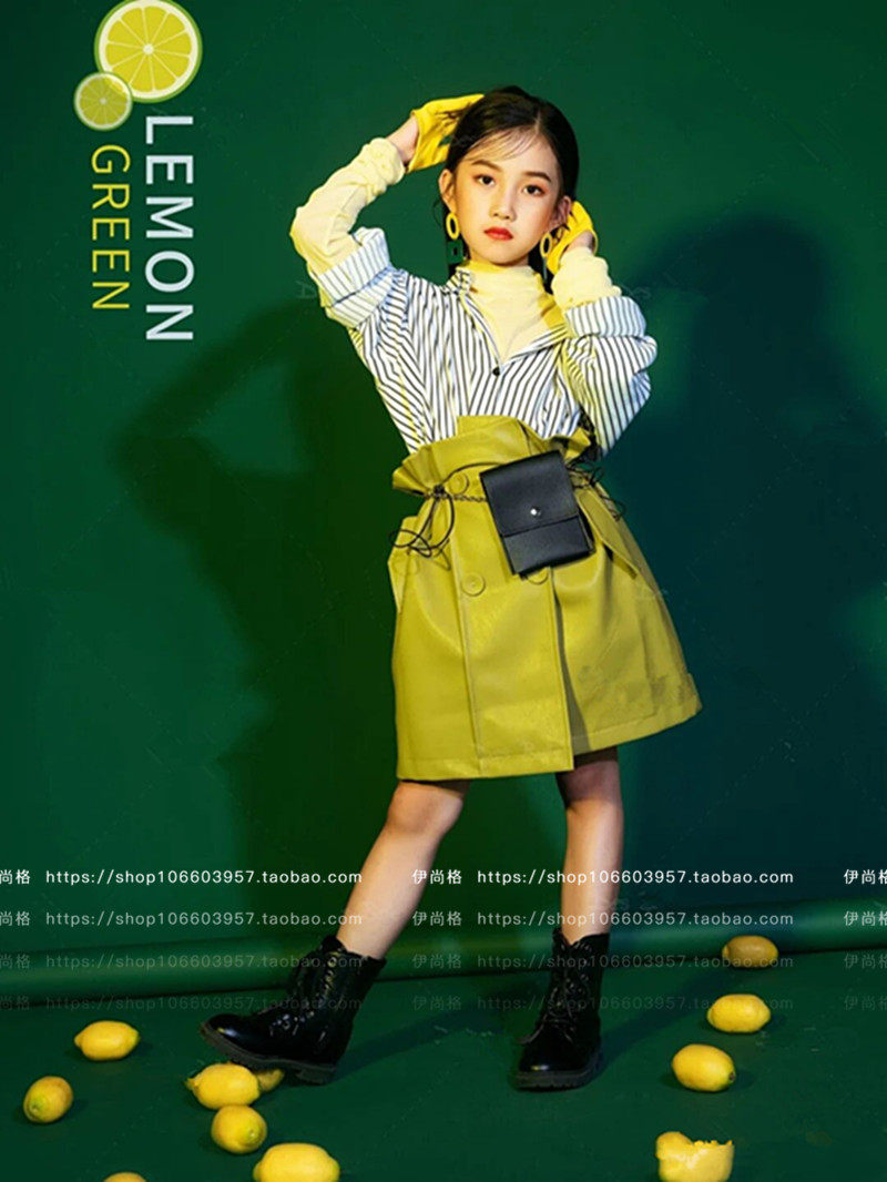 展会新款儿童摄影主题服装大童个性艺术写真形象照走秀演出服潮拍