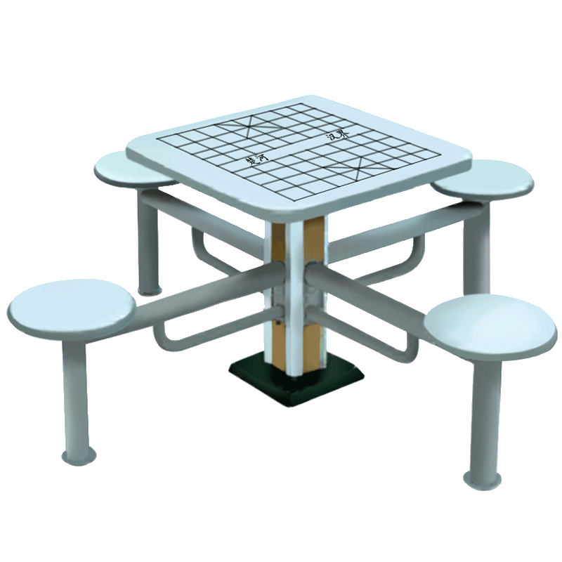 沃尔克室外精品塑木棋牌桌钢木棋牌桌娱乐健身器材设施塑木路径
