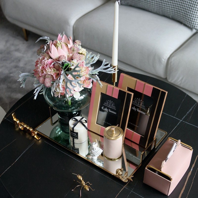 轻奢玻璃创意设计师花瓶样板间花艺现代简约插花器玄关装饰摆件台