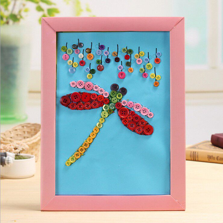 纽扣益智玩具拼图幼教儿童手工手工制制作diy小孩手工创意粘贴类