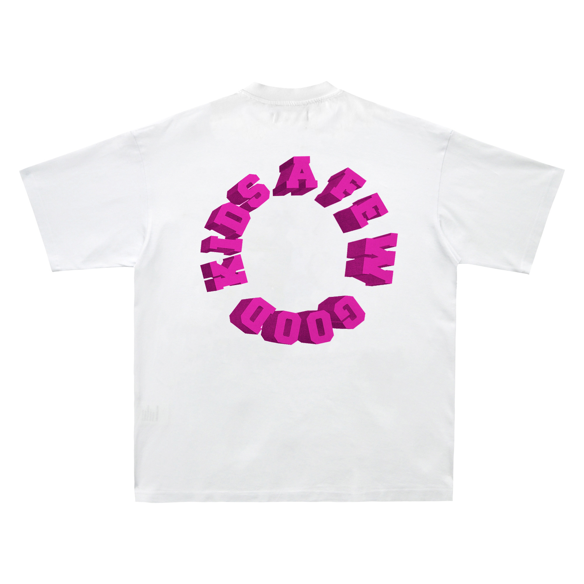 fff马思唯联名afgk白色印花t恤男潮牌"地球"印花短袖tee