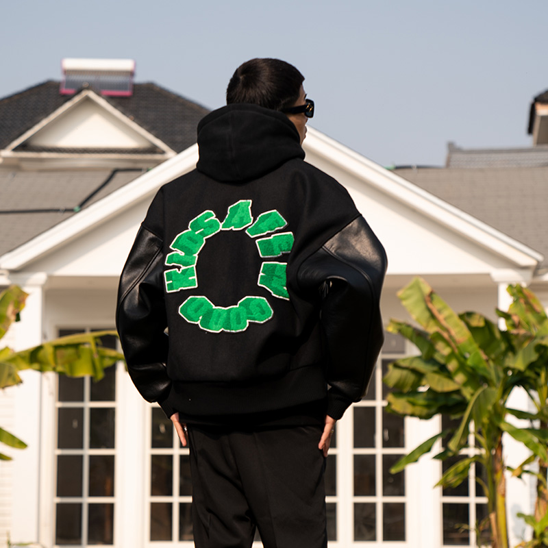 FFF马思唯联名AFGK冬季棒球服夹克美式复古国潮hiphop外套男原创