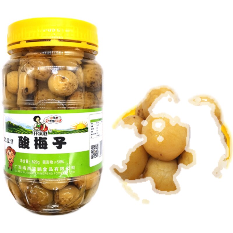梅子酸野广西百色特产靖西靖茂酸嘢酸梅腌制腌制