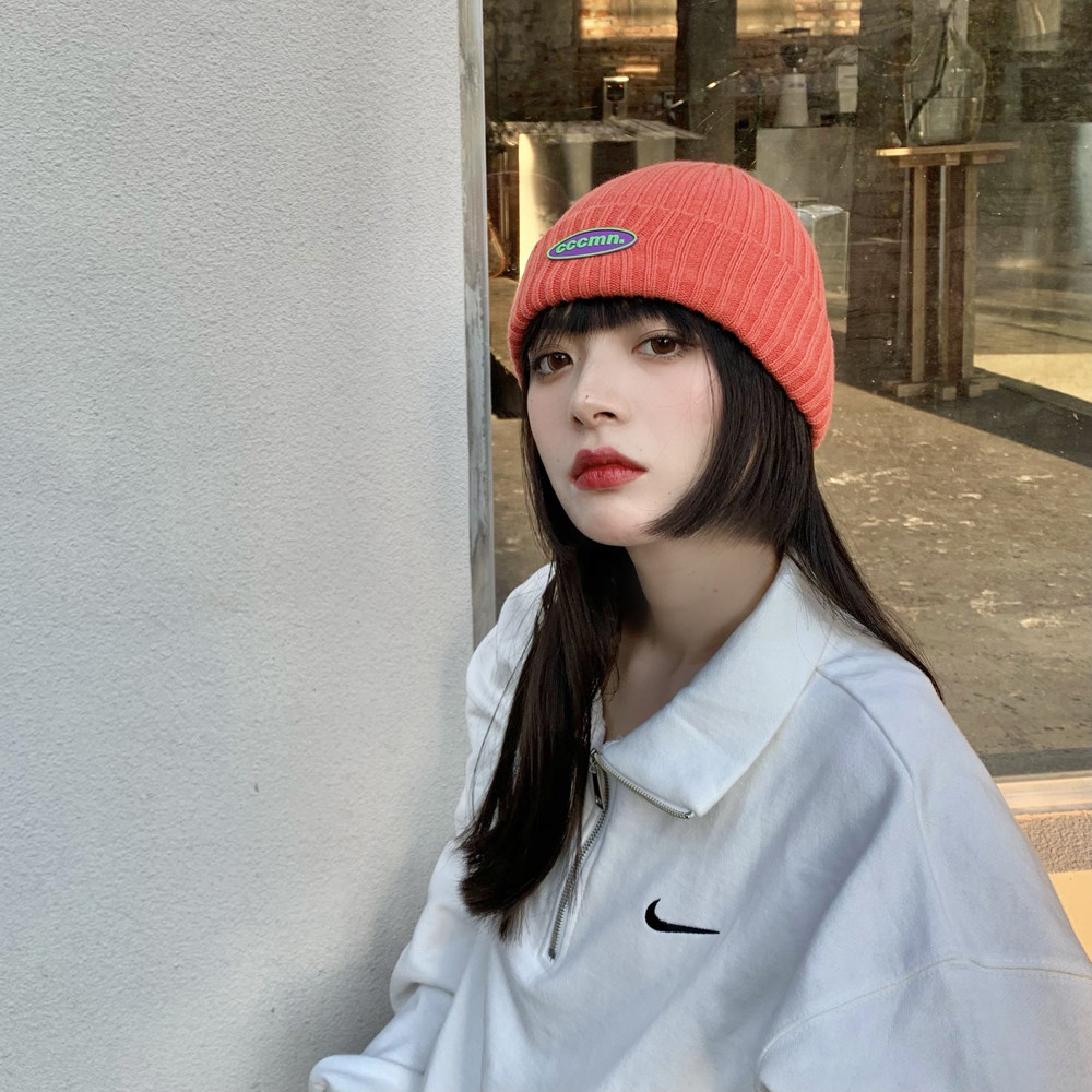 百搭韩国ins风小姐姐休闲针织毛线帽女冬季帽子