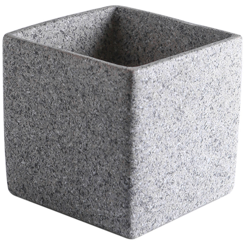 圆形方形北欧灰色仿石水泥花盆客厅庭院特大号花盆
