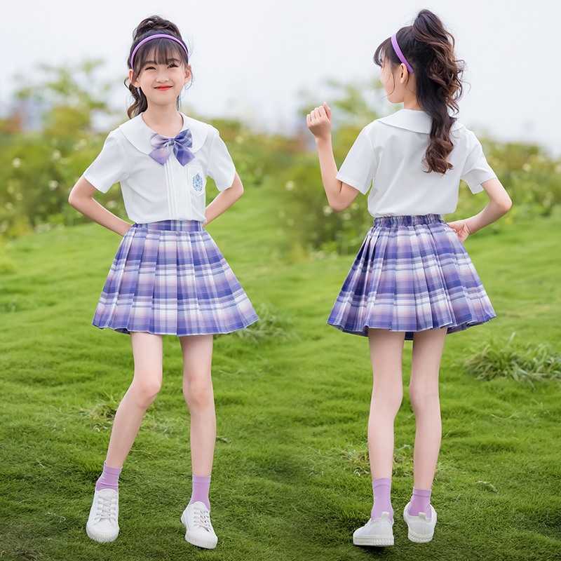 jk儿童制服套装10岁小学生女童校服夏天裙子学生校服