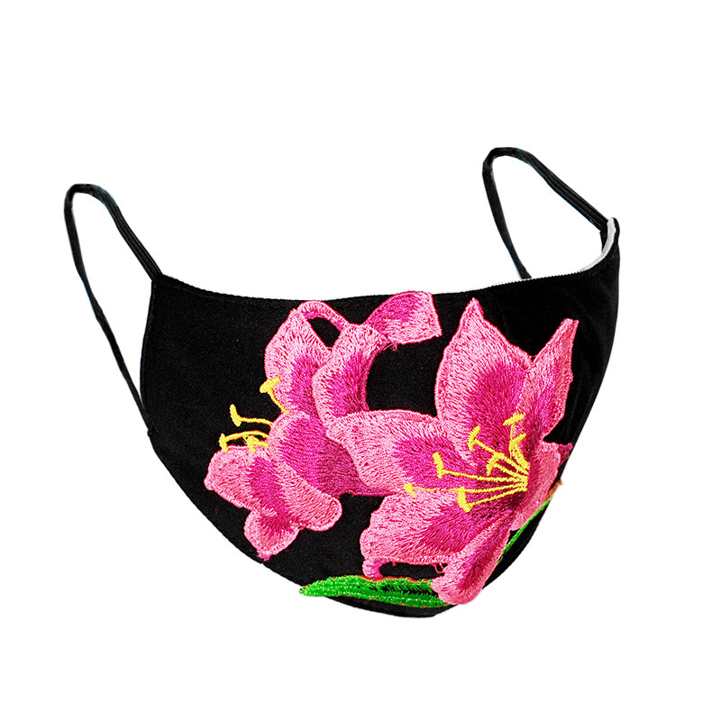 新款民族风绣花口罩春夏季骑行骑行防防风防尘防晒口罩