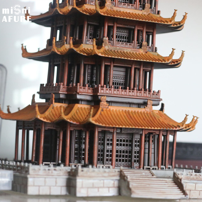 黄鹤楼时代比例成品建筑模型树脂板件拼装模型模型制作工具