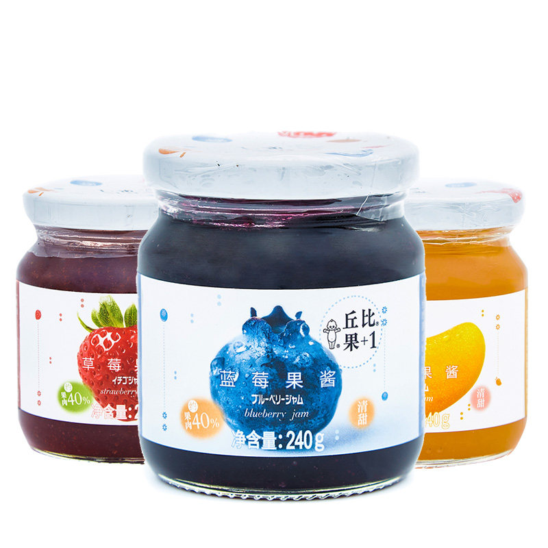 果酱丘比草莓240g蓝莓芒果早餐涂抹面包圣代果酱