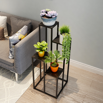 北欧大理石铁艺多层落地式客厅阳台绿萝多功能兰花盆架花架