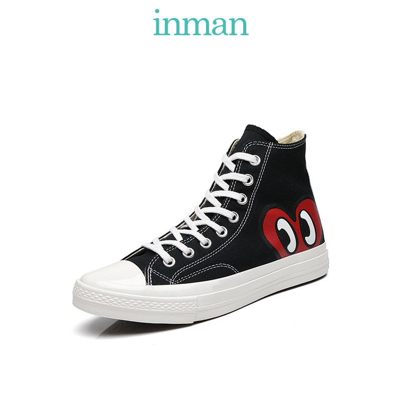 茵曼happyheart联名2021夏单鞋女高休闲帆布布鞋帆布鞋