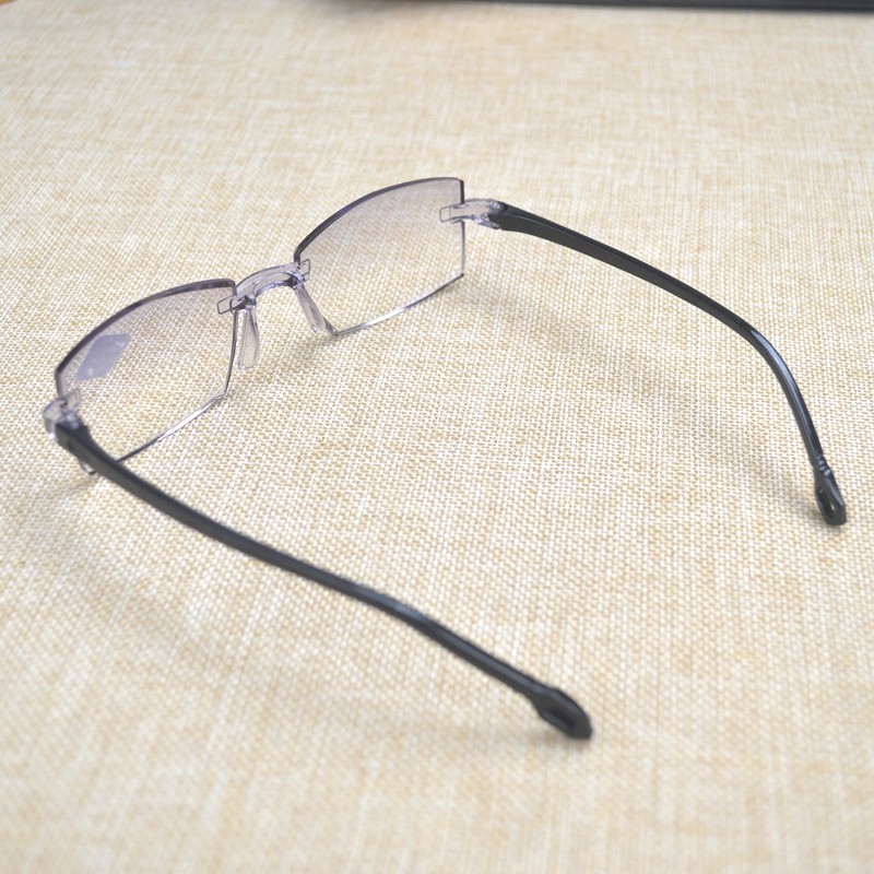 老花镜远近两用双光男切耐用无框高清老花镜