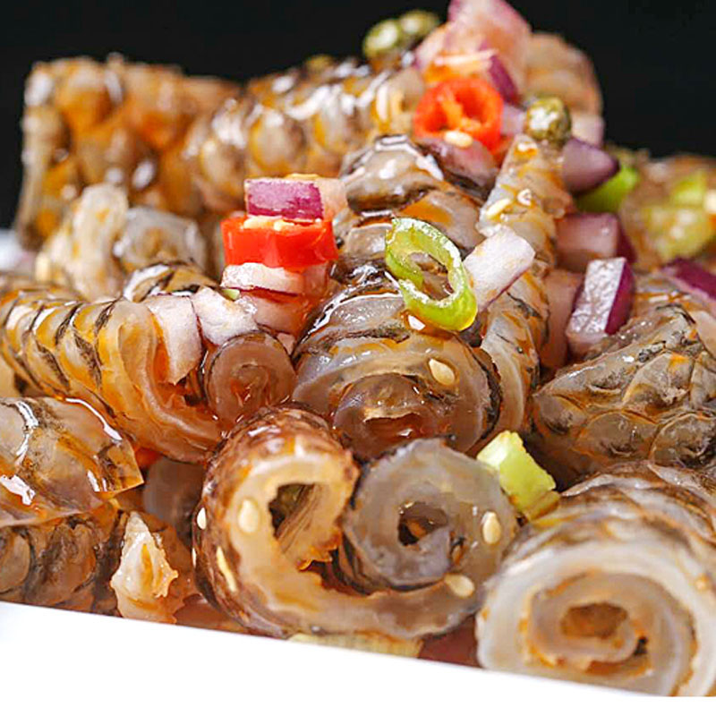 鱼皮凉拌qq红油鱼皮卷酒店饭店特色半成品凉菜即食鱼零食