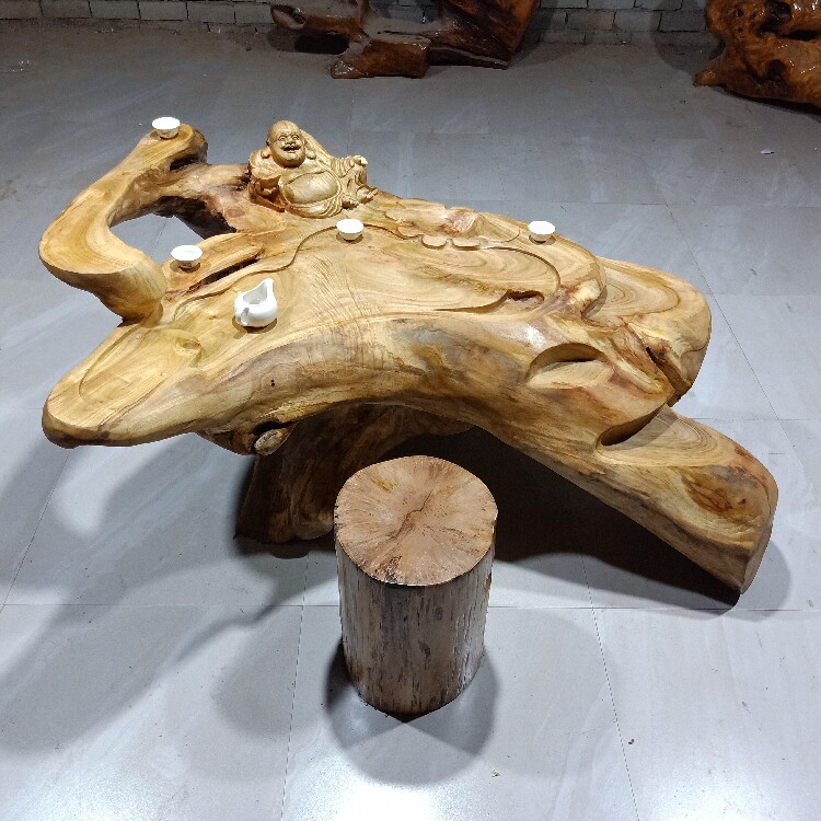根雕茶几桌客厅家用小户型纯实木天然整体树根茶海特价茶桌椅阳台