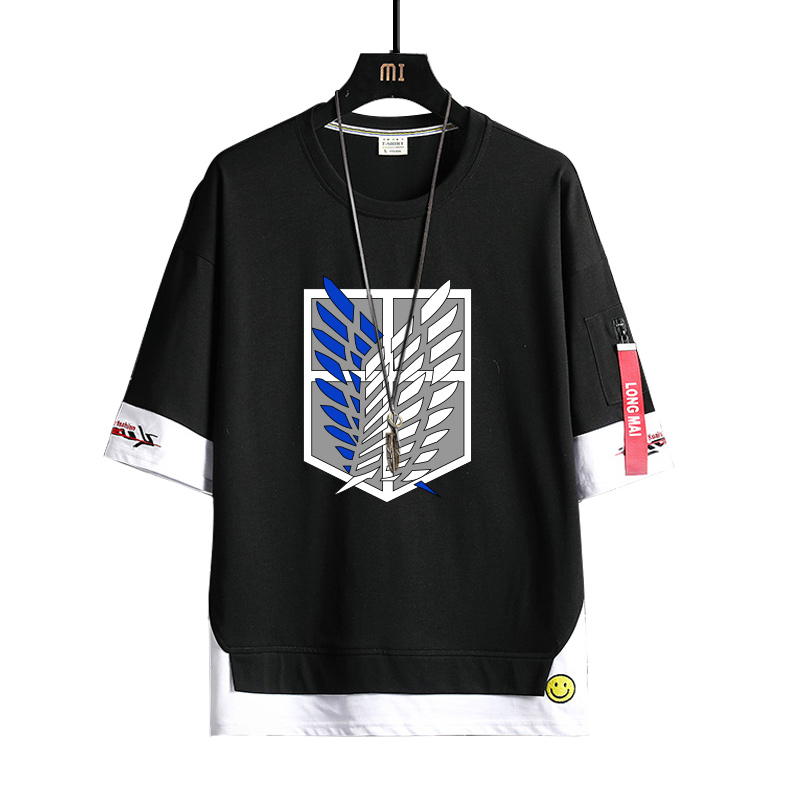 自由之翼衣服进击兵长巨人周边时尚休闲动漫套装动漫t恤