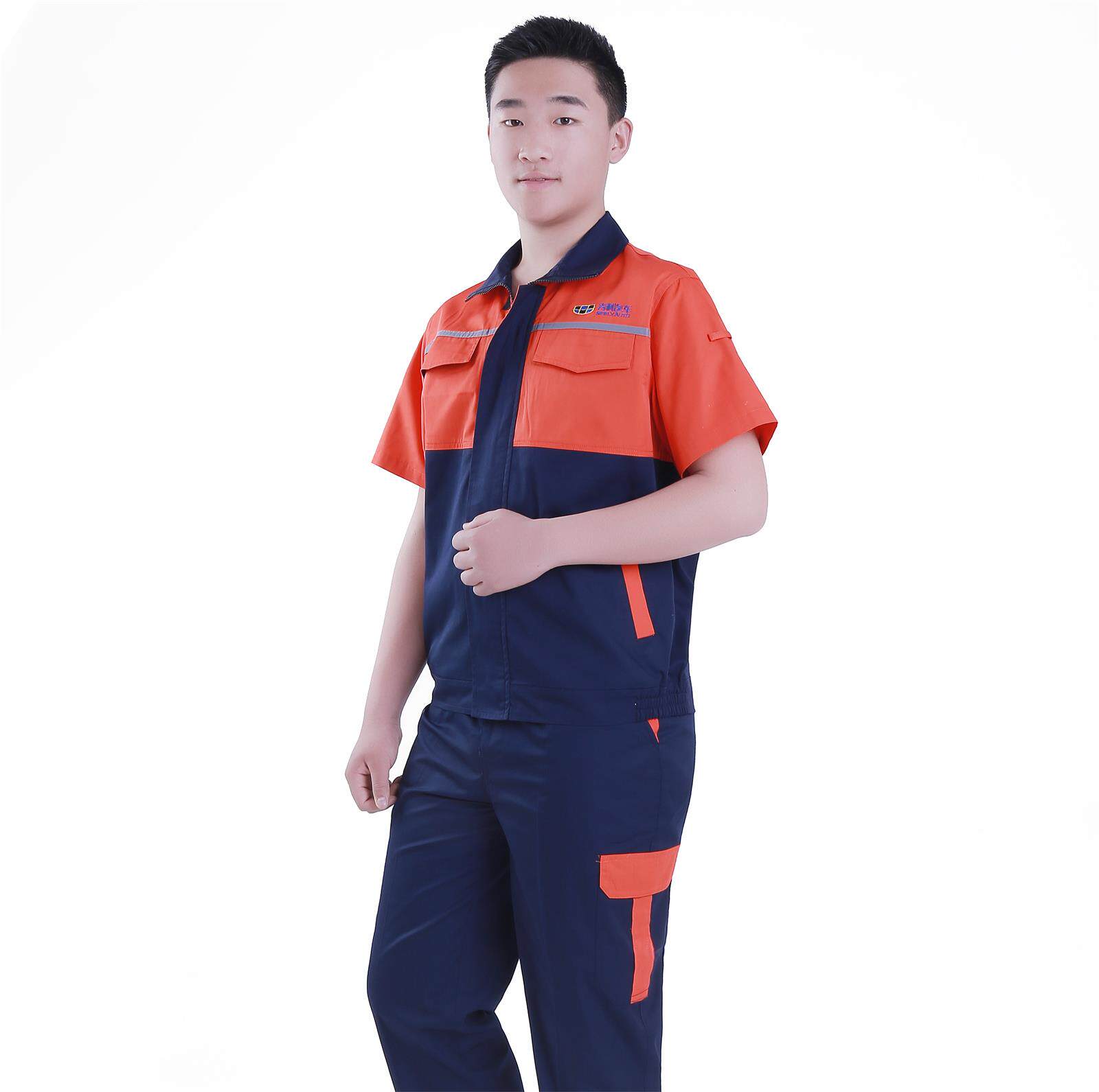 吉利店夏维修工维修售后汽修车间4s帝豪工装工装制服