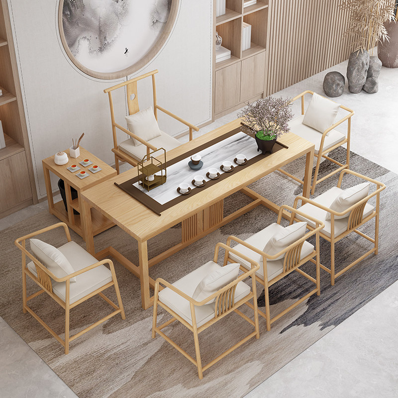 茶桌新中式办公室功夫茶台泡茶洽谈现代简约组合禅意茶几