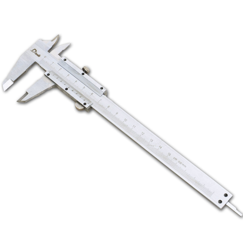 游标卡尺得威斯150mm不锈精度内径外径游标卡尺