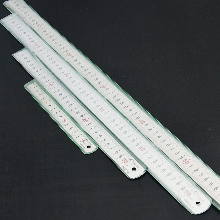 得威斯钢直尺角尺高精度钢尺加厚钢板尺铁尺刻度尺木工尺公制直尺