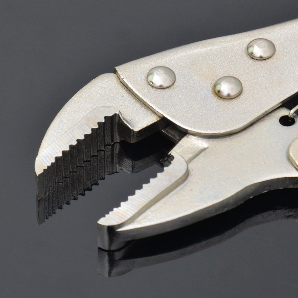 大力华丰巨箭省力平口圆咀固定夹持钳子10寸焊接大力钳