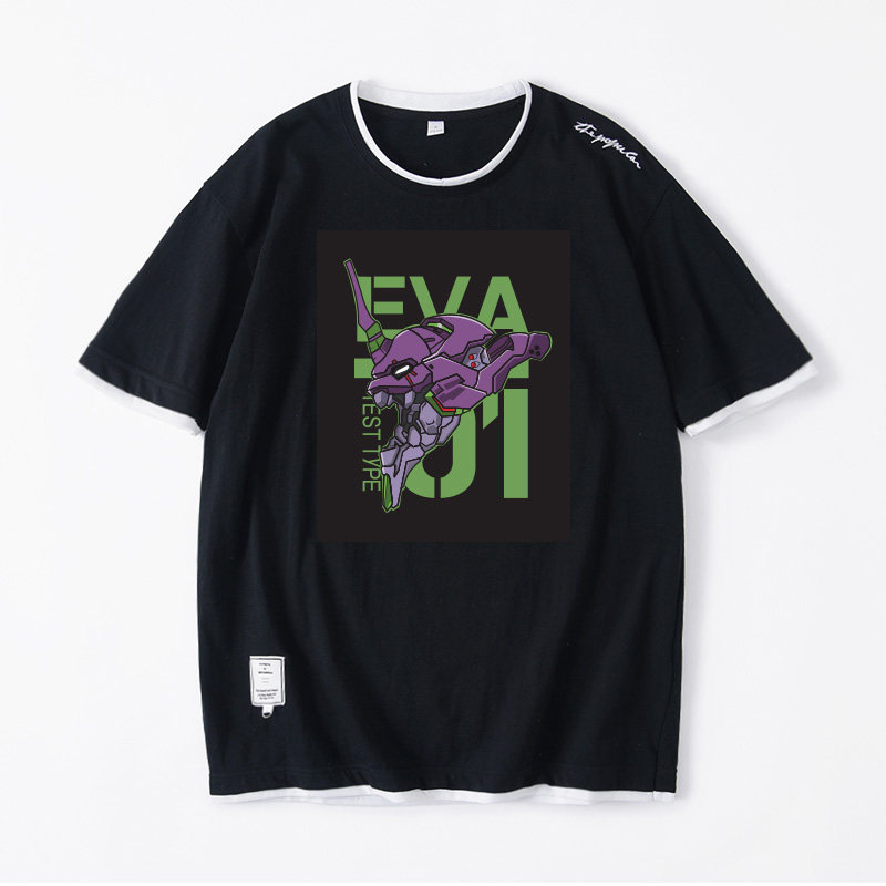 新世纪福音战士eva初号机动漫周边短袖新品两件衣服t恤