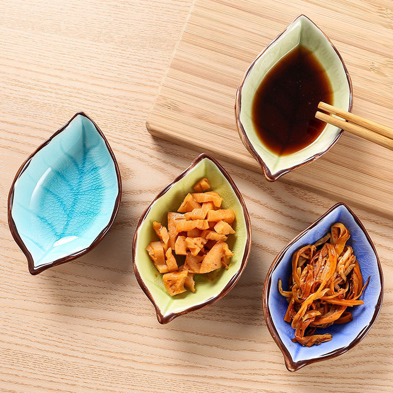 调料造型醋碟家居居家树叶小味碟子陶瓷家用餐厅碟