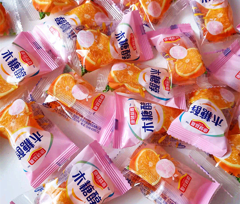 天鹅湖木糖橘子软糖桔子老式水果糖500g80怀旧零食传统糖果
