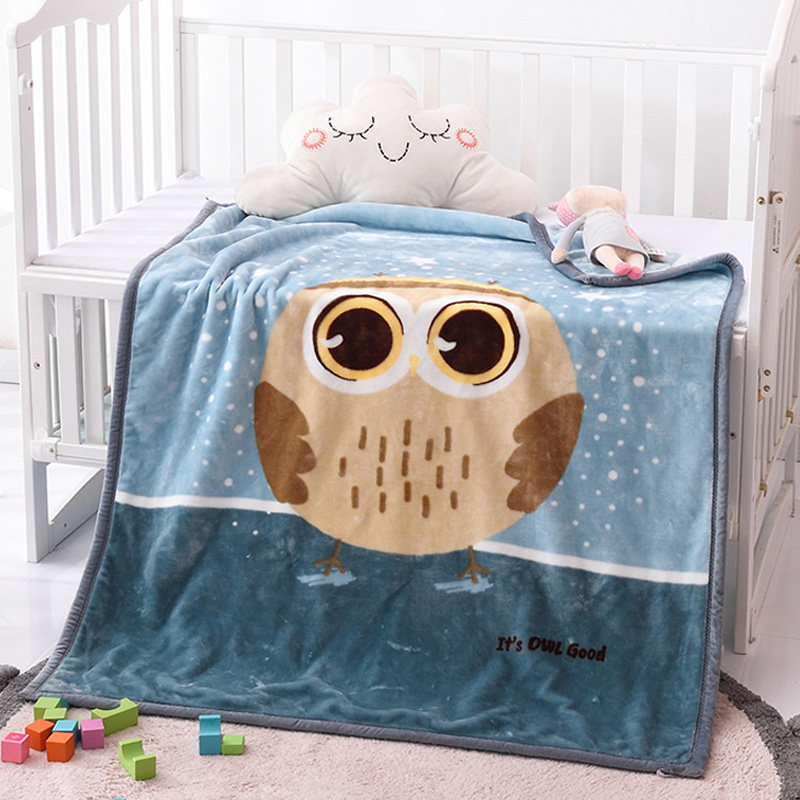 双层儿童毛毯秋冬季加厚婴儿毯子幼儿园午睡被子休闲毯