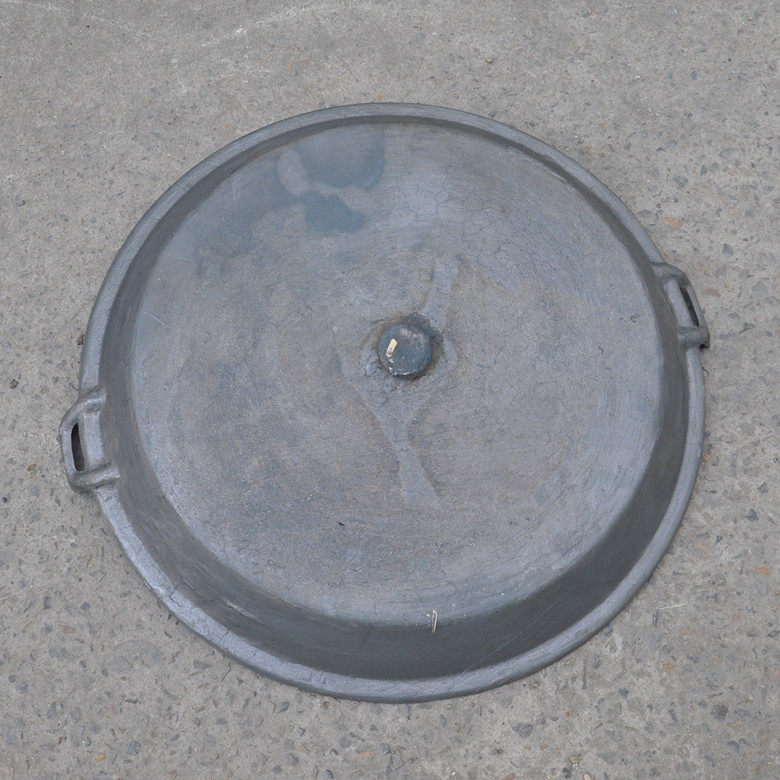 老式铸铁商用平底锅大煎锅 生铁平锅无涂层摆摊饺子煎饼锅50-60