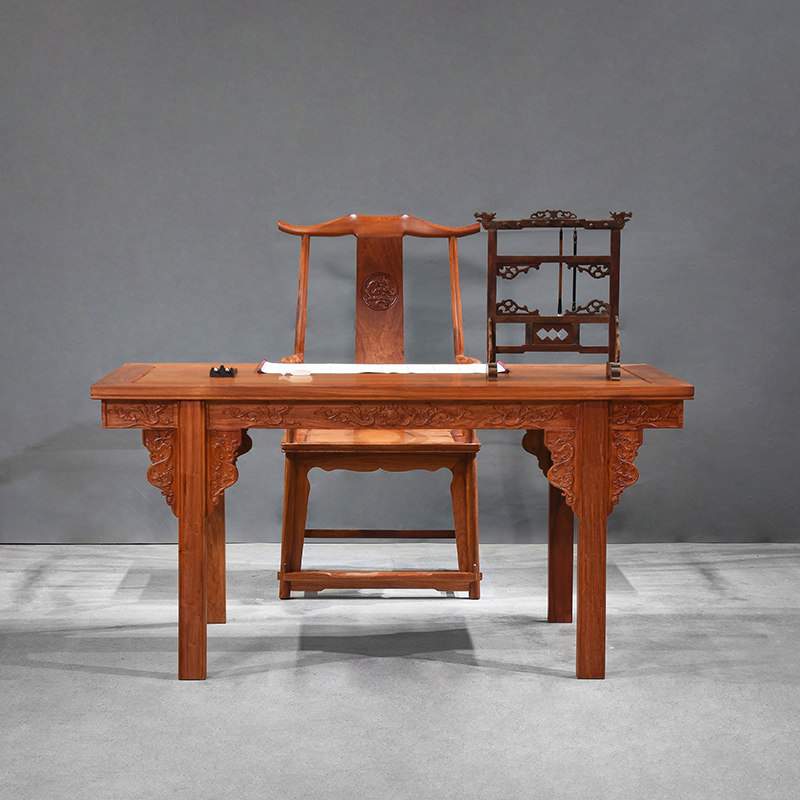 书桌红木画案中式实木缅甸花梨大果紫檀桌案书桌