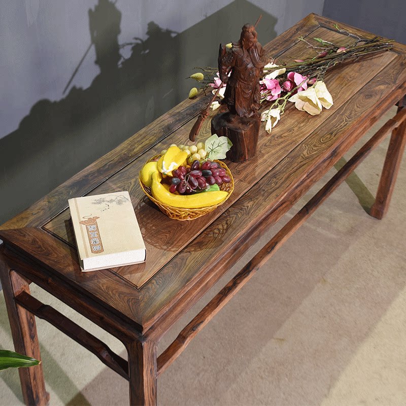 越南大叶黄花梨木条条案中式实木案台明式条几虎条案