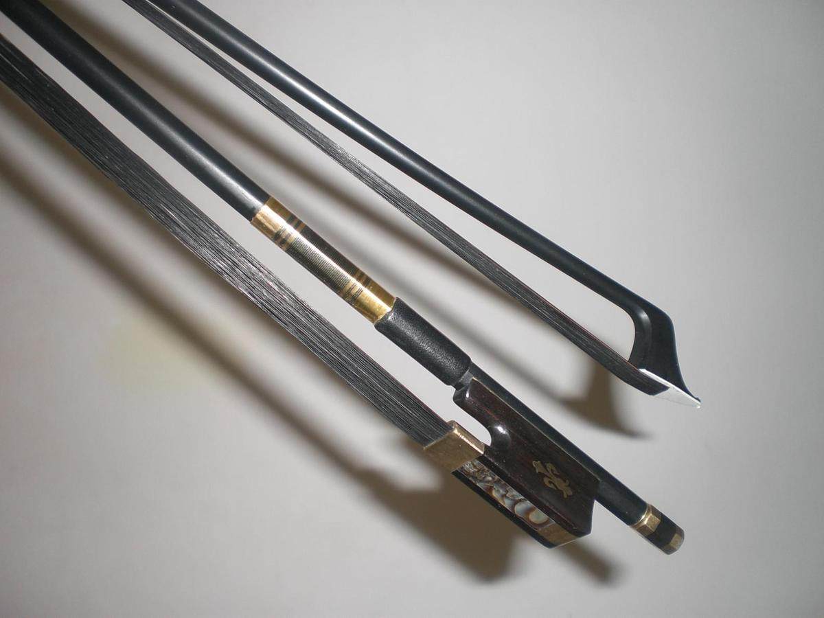 黑色碳纤弓大提琴弓杆4 4弓尾乌木调花尾库琴弓配