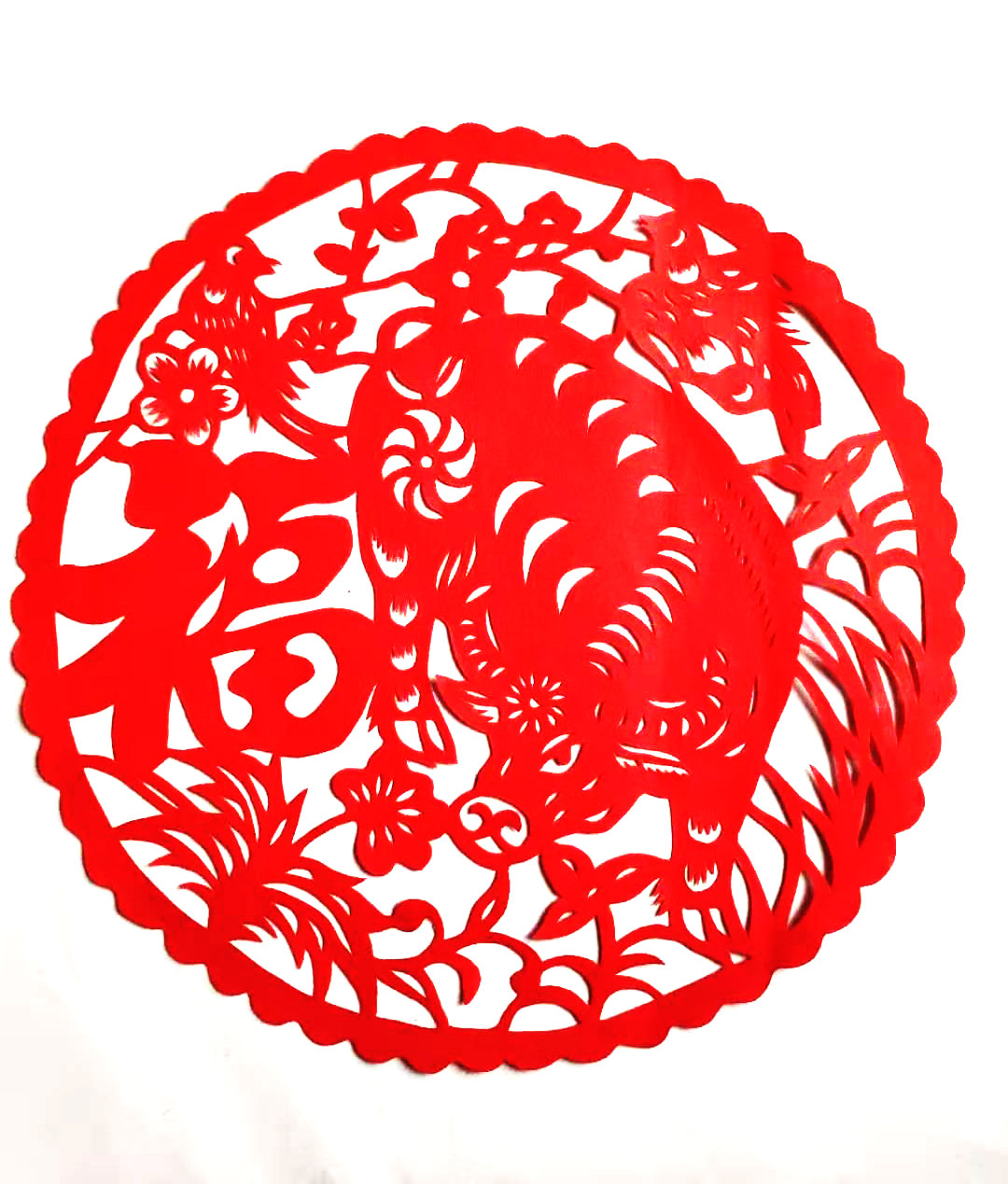 牛福2021牛年爆款红色剪纸窗花门贴玻璃过年剪纸