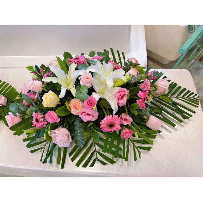 签到展会会议桌讲台胸花花篮鲜花速递铜陵市铜官义安商务用花